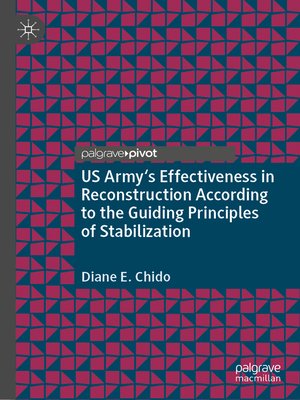cover image of US Army's Effectiveness in Reconstruction According to the Guiding Principles of Stabilization